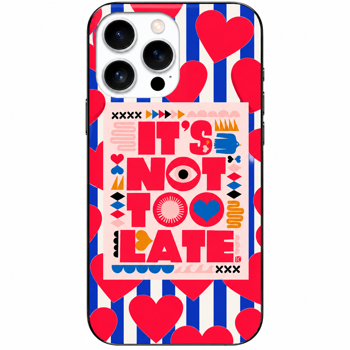 ❤️ It’s Not Too Late – Retro Kalp Telefon Kılıfı